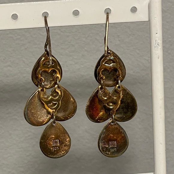 Anna Beck Gold drop earrings - Picture 6 of 8